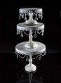 Vintage Style Round Cake Stand Antique Silver